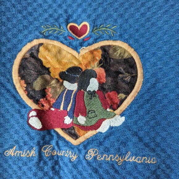 Vintage Boundary Line Waffle Sweater Amish Country Pennsylvania - Picture 5 of 15